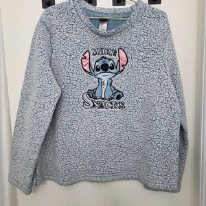 Disney Light Blue Sherpa Hoodie with Character Design